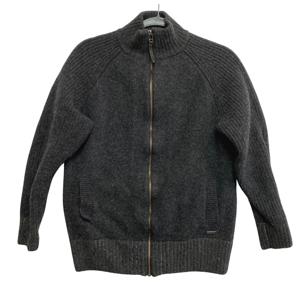 Rodd & Gunn Other - Rodd & Gunn Sweater Mens L Gray Australian Lambswool Merino Ribbed Knit Full Zip